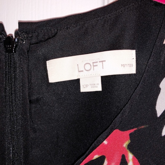 Loft | Black Floral Dress - Picture 2 of 3